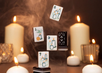 Nouveauté 2026 : Ensemble de tuiles de mahjong américain personnalisées en acrylique à 3 couches Miss Catrina, Motifs Marigolds, Bougies, Tortue Violette