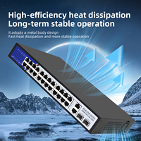 Tshield 24+2+2 Port Gigabit PoE Unmanaged Switch 10/100/1000Mbps 54Gbps Private Mold Rack Mount für CCTV auf Lager