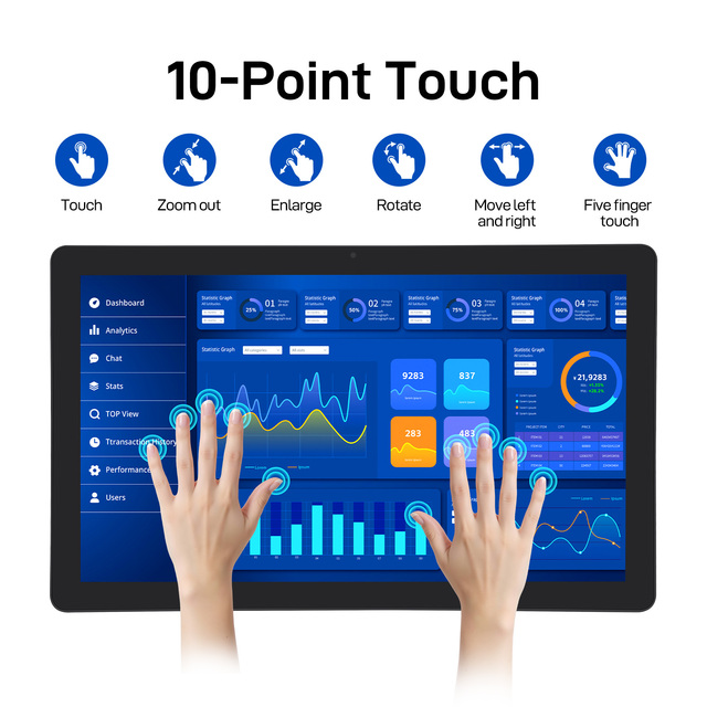 19'' 21.5" Commercial Android Touch Screen Monitor All in One Pc Android Open Frame Advertising Display Touch Screen Panel