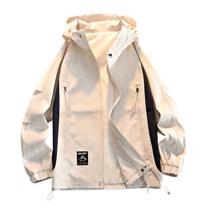 Chaqueta de exterior con logotipo personalizado para hombre, tres en uno, desmontable, cortavientos, impermeable, acolchada, cálida, para parejas, ropa de montañismo. - Product Image 1