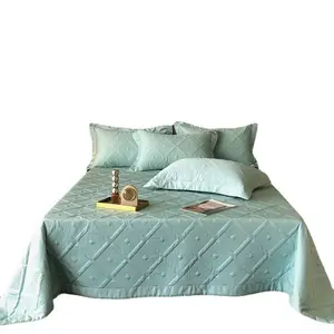 Ensembles de literie de broderie Tencel de luxe 100% conceptions d'impression numérique personnalisées ensemble de draps usage domestique ensemble de couette King Size