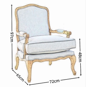 Moderna Poltrona Divano per il Tempo Libero per Soggiorno, Sala da Pranzo <span class=keywords><strong>e</strong></span> Uffici con Rivestimento Sfoderabile in Velluto <span class=keywords><strong>e</strong></span> Lino dal Design d'Accento - Product Image 2