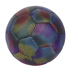 Pallone da calcio riflettente luminoso bagliore notturno palloni da calcio taglia 5 pallone luminoso da calcio