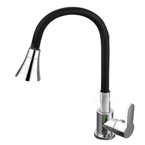 Grifo de Cocina Extraíble con Rociador, Montado en Encimera, Manguera Flexible, Válvula de Cerámica, Construcción de Latón, Diseño Contemporáneo - Product Image 5