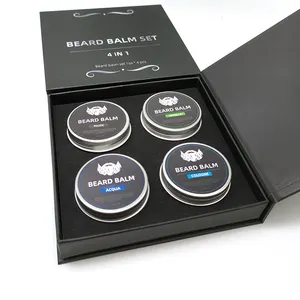 Groothandel Vendor Natuurlijke Baard Balsem Wax Kit Muskus Sandelhout Smaak Hennep Baard Balsem Private Label