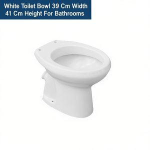 Cuvette de toilette blanche 39 cm de largeur 41 cm de hauteur pour salles de bain - Product Image 3