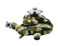 Jouet en peluche hélicoptère d'attaque camouflage, jouet militaire pour chiens et chats de 33 cm