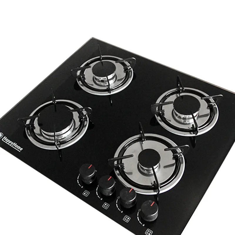 Wenice 4 Burner Built-in gas cooker Tempered Glass 8804B Cooker Beautiful Gas Stove LPG Use