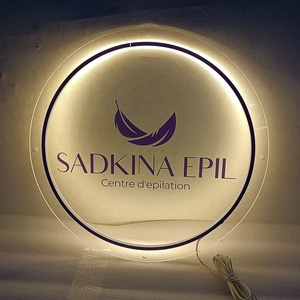 Beauty Decoration Custom <b>Acrylic</b> Business Logo Sign With LED Strips Wall Decor for Home Office Buildings Parks Signage - Product Image 5