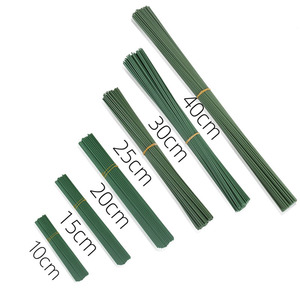 2mm 20cm 30cm 40cm 100 chiếc Thân hoa xanh Dụng cụ làm hoa tự làm Phụ kiện dây thép làm hoa thủ công - Product Image 1