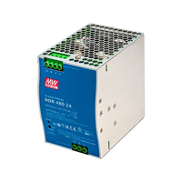 Alimentation électrique sur rail DIN Mean Well NDR 240W 480W 24V de qualité industrielle 20A à sortie unique