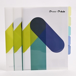 Wholesale Stationary A4 A5 L-Shape <strong>File</strong> <strong>Folder</strong> With <strong>Customized</strong> Logo and Classification Tabs for <strong>Document</strong> Storage - Product Image 2