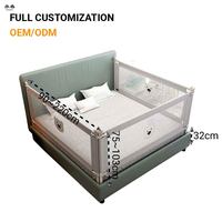 Barrière de lit pour bébé pliable et portable certifiée CE, cadre métallique, barrière de sécurité pour tout-petits, hauteur réglable, fabricant OEM