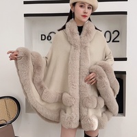 Manteau pull à capuche de maternité style européen et américain pour l'automne/hiver, avec col en fausse fourrure de lapin Rex, pour le marché transfrontalier