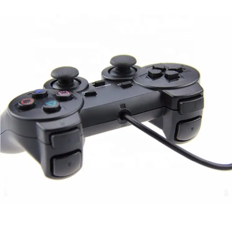 Đôi Duy Nhất Rung Thoải Mái Có Dây Trò Chơi Trò Chơi Pad Điều Khiển Joystick Đối Với SONY PS2 10 Màu Sắc Có Sẵn