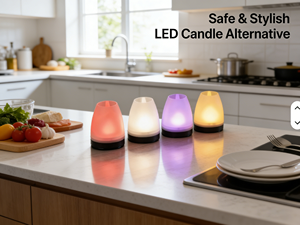 Bougie solaire d'extérieur, bougies chauffe-plat réutilisables, du crépuscule à l'aube, lumière blanche chaude, chauffe-plat solaire pour décoration de lanterne, lot de 4 - Product Image 4