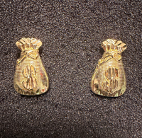 Anting-anting berlian potongan kartun stainless steel custom, perhiasan fesyen trendi berlapis emas, anting-anting lucu untuk hadiah pesta pernikahan