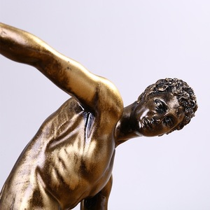 <span class=keywords><strong>Escultura</strong></span> de resina antigua para arte y figura de lanzador de disco coleccionable estatua de bronce griega figura de atleta deportivo decoración del hogar - Product Image 3