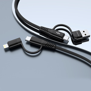 Câble de charge rapide pour téléphone portable PD 4 en 1, câble de données multi-têtes de type C 65W pour smartphones et tablettes - Product Image 3