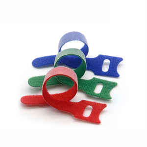 Fabrika toptan çift taraflı kullanımlık sapanlar renkli çevre dostu kablo bağı geri kanca döngü raptiye ile sarar - Product Image 1