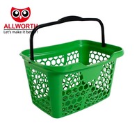 Panier de courses à main personnalisé avec logo, couleur personnalisée, facile à tenir, 28L, avec poignée pliable