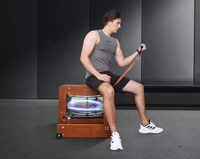 Rameur intelligent en bois multifonctionnel, nouveau design, pliable, gymnastique, résistance à l'eau, calories brûlées