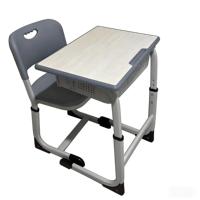 Bureaux et chaises d'étudiant type C renforcés, bureaux d'étude réglables en hauteur, centre de tutorat, plastique-acier, université, école