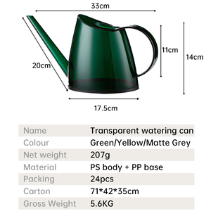Design brevetto RUIPU 1.2L colore trasparente bocca lunga di plastica <span class=keywords><strong>annaffiatoio</strong></span> per il giardino - Product Image 3