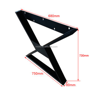 התאמה אישית שולחן אוכל בסיס <span class=keywords><strong>z</strong></span> בצורת רגליים מתכת לשולחנות אוכל ברזל יצוק - Product Image 2