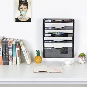 Organisateur de fichiers <span class=keywords><strong>mural</strong></span> en maille à 5 poches, <span class=keywords><strong>porte</strong></span>-documents <span class=keywords><strong>mural</strong></span> pour courrier, papier, dossiers, pour le bureau, la maison, l'école - Product Image 2