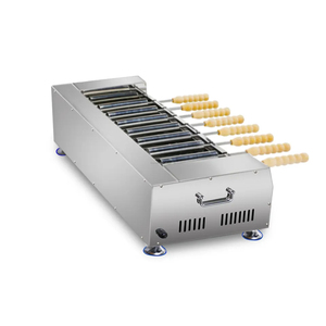 Machine à faire du pain hongrois au gaz et à l'électricité, modèle en acier inoxydable, température réglable, pour la préparation de Kurtos Kalacs, idéale pour les pâtisseries. - Product Image 2