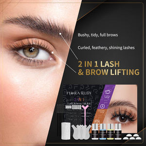 Kit de lifting des cils et des sourcils 2 en 1 Flora Ruby, vente chaude, kit de lifting des sourcils professionnel non irritant pour sourcils sauvages et longue durée - Product Image 4