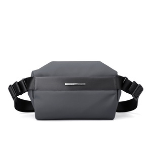Men's Fashion Lightweight Bum Pouch Streetwear Sports Travel Outdoor Leisure Fanny Pack <b>Black</b> Gray Waist <b>Bag</b> Made of Nylon - Product Image 2