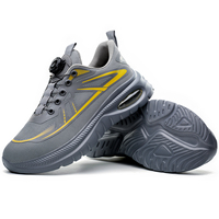 JB272 nouvelles chaussures de sécurité industrielles pour l'extérieur chaussures de sécurité respirantes et résistantes à l'usure pour hommes chaussures de sport à boutons rotatifs noirs