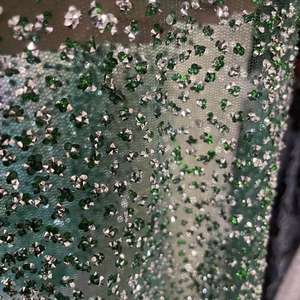 Dentelle en tulle scintillante à paillettes, diamants et strass, très vendue - Product Image 2