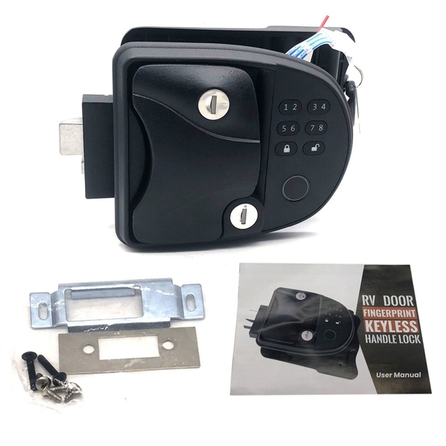 YH2299 Cross-border New Smart Finger Print Door Lock Password Remote Control Combination RV Lock All Metal Electronic Lock