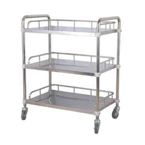 Three-Tier Stainless Steel <b>Tool</b> Cart Laboratory Instrument <b>Trolley</b> Beauty and Nursing Dressing Cart with High Functionality - Product Image 2