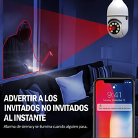 Caméra ampoule WiFi Wistino 2MP GU10 avec détection de mouvement, alarme et communication bidirectionnelle pour intérieur