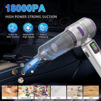 Aspirateur de voiture haute puissance, 3 vitesses réglables, lumière LED, aspirateur sans fil miniature et souffleur d'air pour le detailing automobile