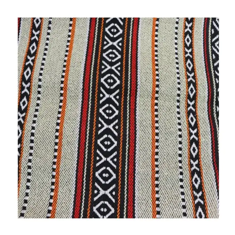 custom Ethnic style floral jacquard sadu fabric for sofa furniture textile