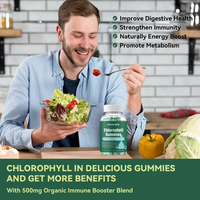 Complément alimentaire énergétique Greenpie OEM Halal, bonbons gélifiés à la chlorophylle pour adultes