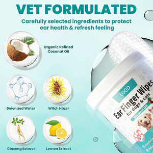 Lingettes nettoyantes pour oreilles d'animaux sans alcool, parfum noix de coco, directement de l'usine, non irritantes, nettoient et désodorisent pour chats et chiens - Product Image 4