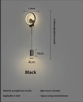 Applique murale moderne en fer doré avec surface acrylique, garantie 2 ans, lampe de lecture LED pour chambre d'hôtel, usage intérieur