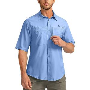 Chemise légère pour homme à boutons, séchage rapide, respirante, protection UV, logo personnalisé, chemise de pêche - Product Image 4
