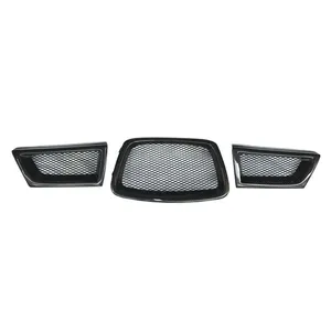 Black 3Pcs Carbon Fiber Car Front Lower <b>Mesh</b> <b>Grill</b> Grille <b>for</b> subaru Impreza WRX STi 9th 2006-2007 28012 - Product Image 2
