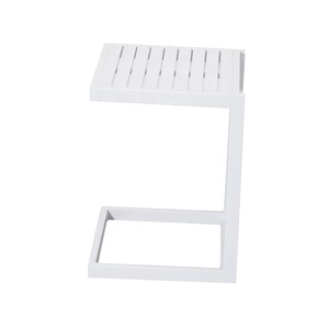 <strong>White</strong> Composite Small Patio Furniture Outdoor Garden Aluminum Coffee <strong>Side</strong> <strong>Table</strong> on Sale - Product Image 2