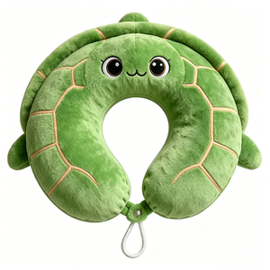 Customize Turtle neck <b>pillow</b> plush Green turtle travel neck <b>pillow</b> Animal-<b>shaped</b> U-<b>shaped</b> neck <b>pillow</b> - Product Image 1