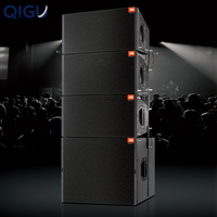 Sistema de sonido PA profesional con altavoz line array dual de 10 pulgadas y subwoofer de 18 pulgadas, sensibilidad de 96dB, para escenarios y conciertos.
