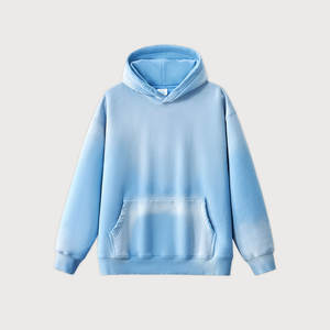 Sweat-shirt à capuche surdimensionné à fermeture éclair de qualité exceptionnelle, broderie sur mesure en gros, lourd, rétro, délavé à l'acide, dégradé - Product Image 1