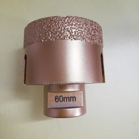 Forets diamantés brasés sous vide Likai Lkb M14 de 6 mm à 70 mm, finition oxyde noir, pour le perçage du granit, du marbre et de la maçonnerie, 60 mm